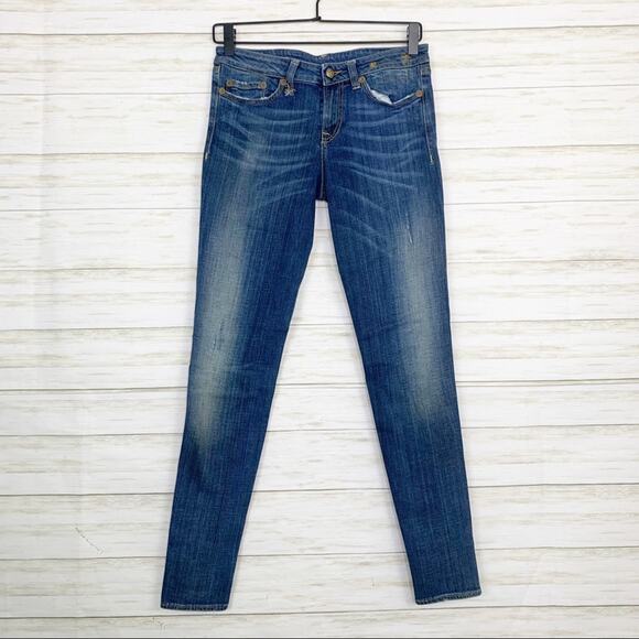 R13 Mid Rise Skinny Leg Jeans - Picture 2 of 8